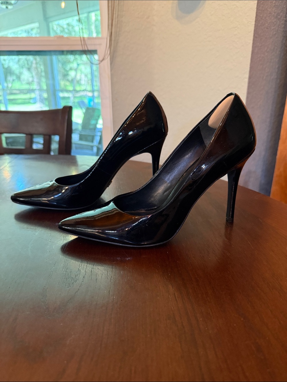 Michael Kors Black Patent Pointed-Toe Stiletto Heels